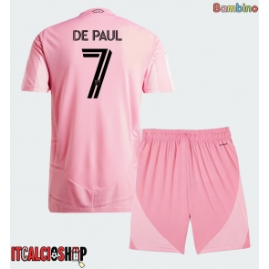 Inter Miami Rodrigo De Paul #7 Prima Maglia Bambino 2026-27 Manica Corta (+ Pantaloni corti)
